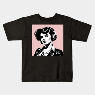 Punk Rock Girl Pink Kids T-Shirt